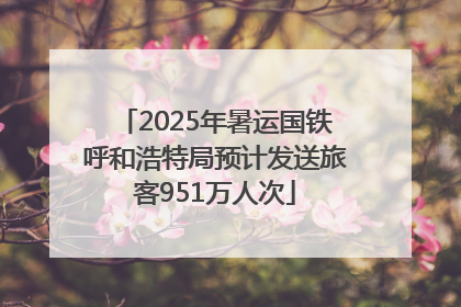 2025年暑运国铁呼和浩特局预计发送旅客951万人次