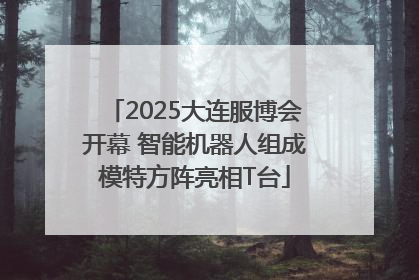2025大连服博会开幕 智能机器人组成模特方阵亮相T台