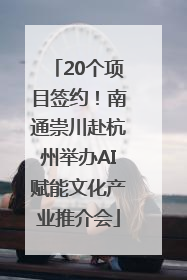 20个项目签约！南通崇川赴杭州举办AI赋能文化产业推介会