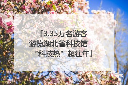 3.35万名游客游览湖北省科技馆 “科技热”超往年
