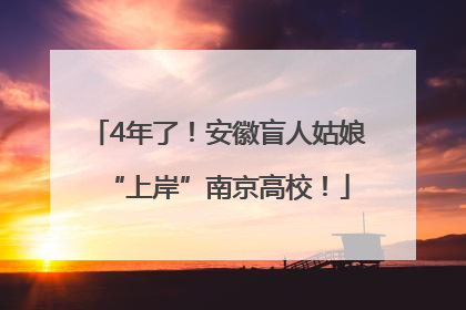 4年了！安徽盲人姑娘“上岸”南京高校！