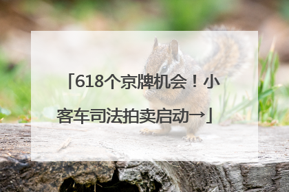 618个京牌机会！小客车司法拍卖启动→