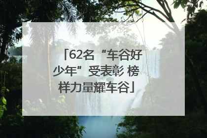 62名“车谷好少年”受表彰 榜样力量耀车谷