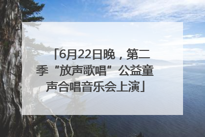 6月22日晚，第二季“放声歌唱”公益童声合唱音乐会上演